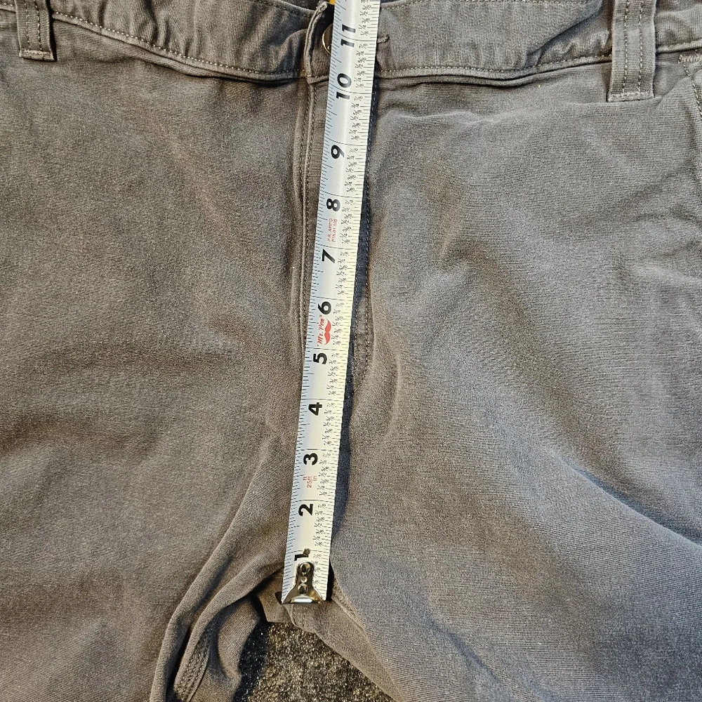 Carhartt Mens 40x30 Gray Straight Fit‎ Work Pants Stretch Canvas Utility